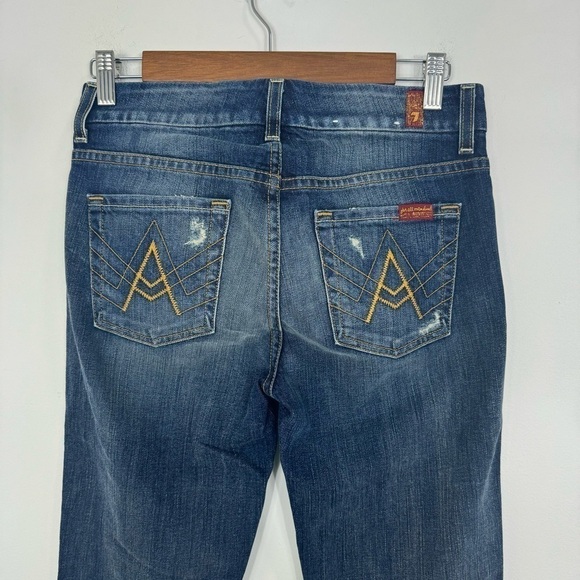 7 For All Mankind A Pocket Jeans Style AU130Y525A Medium Rise 26 Womens Y2K - Picture 5 of 16